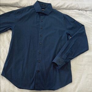 Men's Navy Blue Dress Shirt
